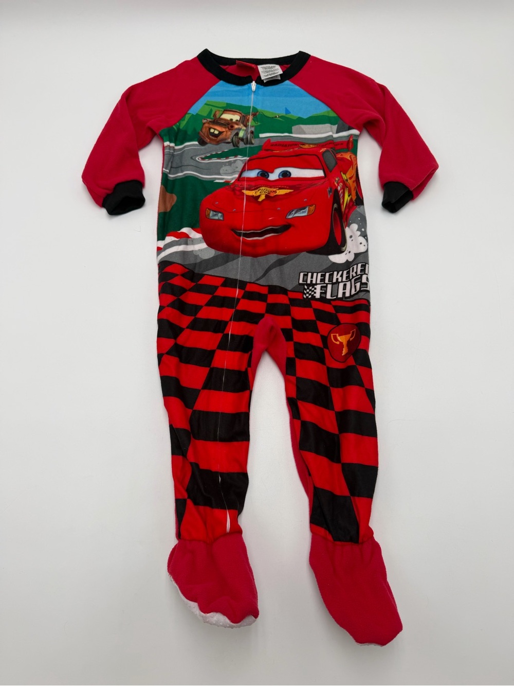 Disney Pixar Cars 2014 Lightning McQueen Mater Fleece Footed Pajamas 24M